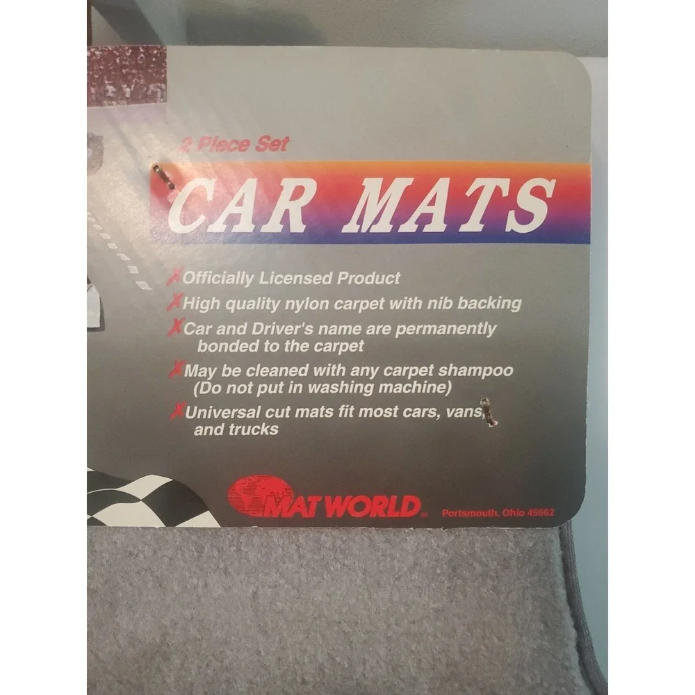 RARE Vintage Dale Earnhardt Sr #3 Car Floor Mats Made In USA 1997 Mat World